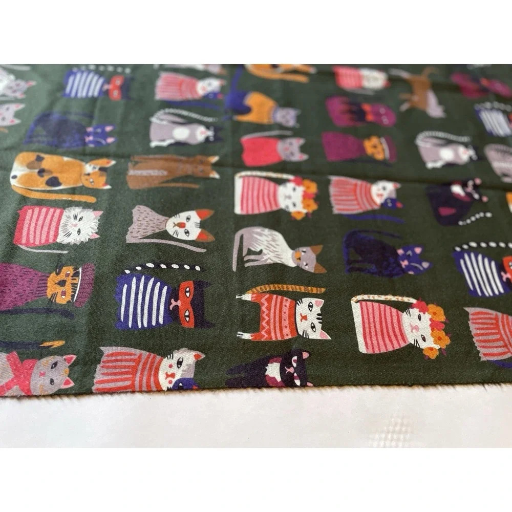 Women's Super Soft Cat Print 100% Viscose Scarf. 72" X 27.5" - Picture 5 of 10